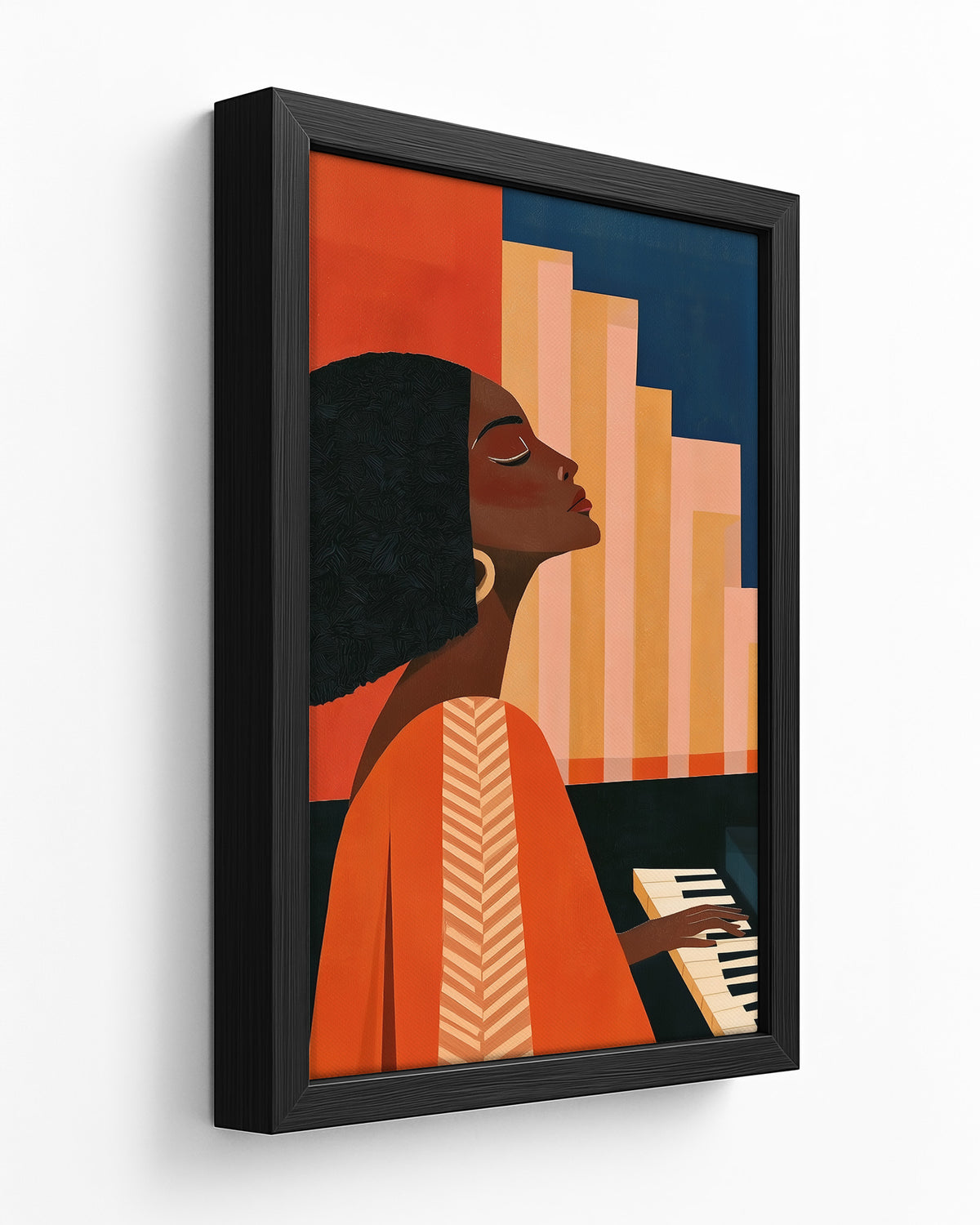 Organist - Black Framed Canvas