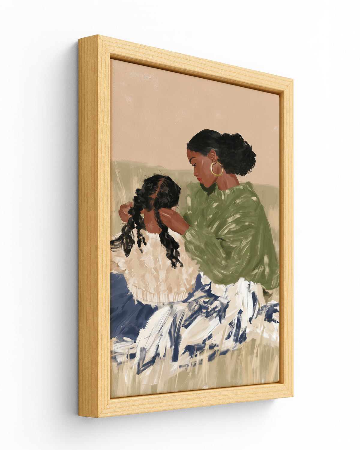 Her Mother's Hands - Wood Framed Canvas