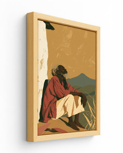 Blue Mountain Morning - Wood Framed Canvas