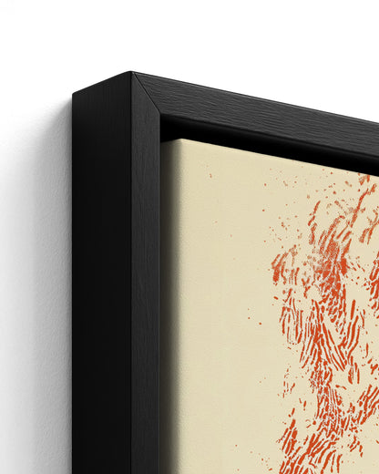The Dutch Pot - Black Framed Canvas Detail