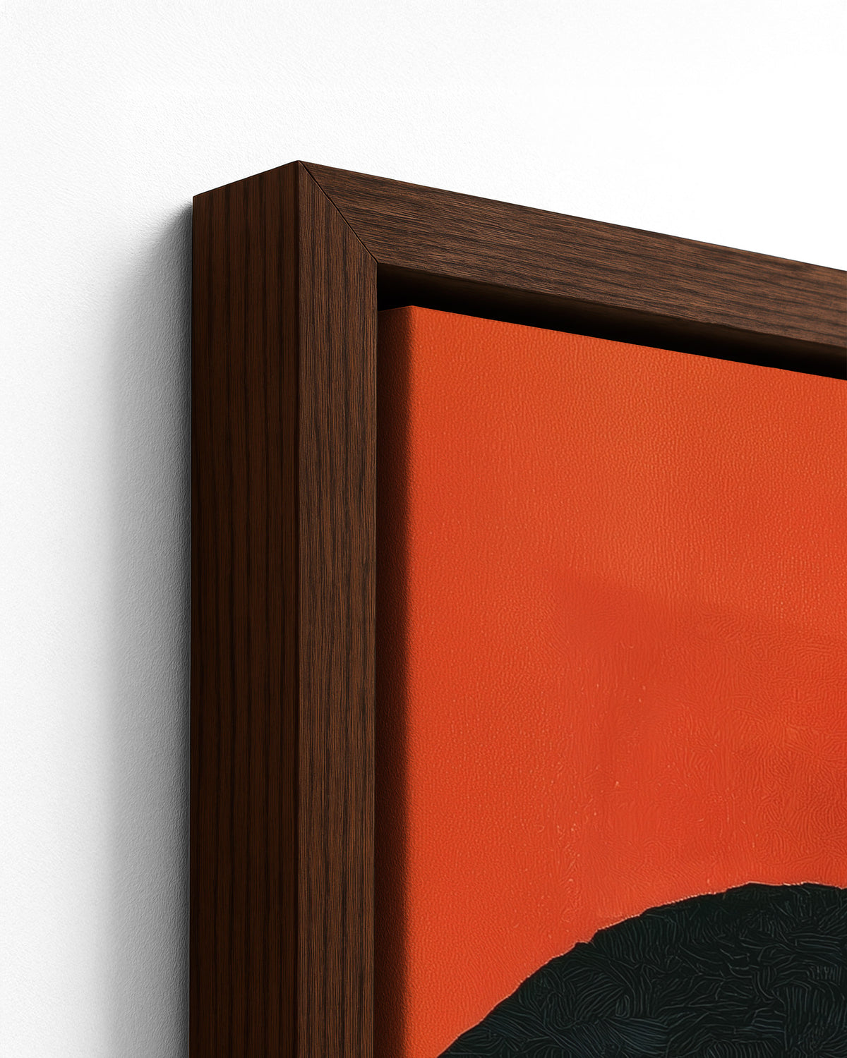 Organist - Dark Wood Framed Canvas Detail