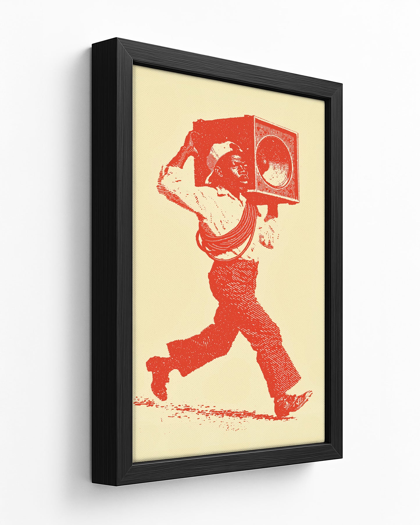 The Sound Man - Dark Wood Framed Canvas