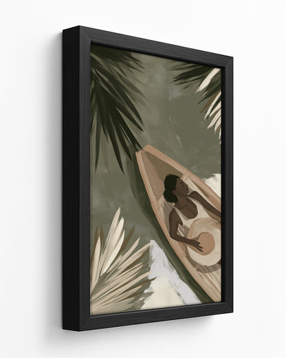 River Rest - Dark Wood Framed Canvas