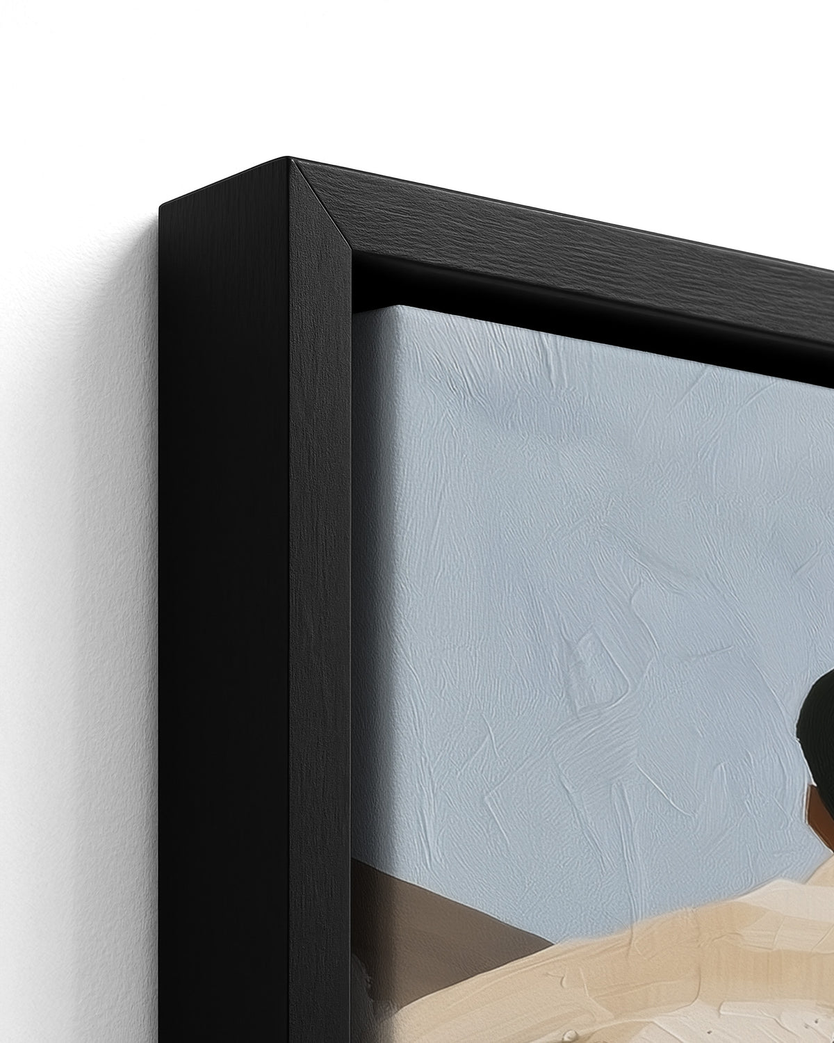 Keeping Up - Black Framed Canvas Detail
