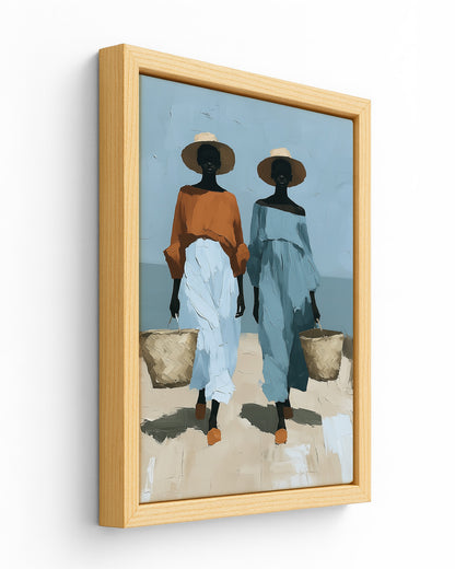 To Market - Wood Framed Canvas