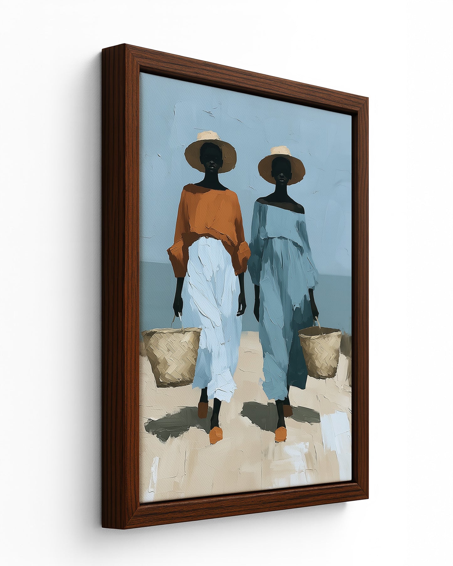 To Market - Black Framed Canvas