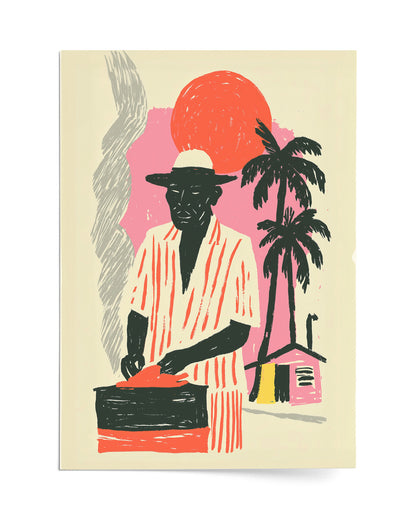 Roadside Fire - Print