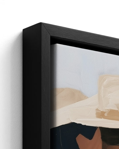 The Back Row - Black Framed Canvas Detail