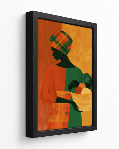 The Higgler - Dark Wood Framed Canvas