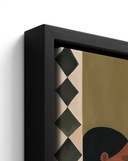 Woman to Woman - Black Framed Canvas Detail
