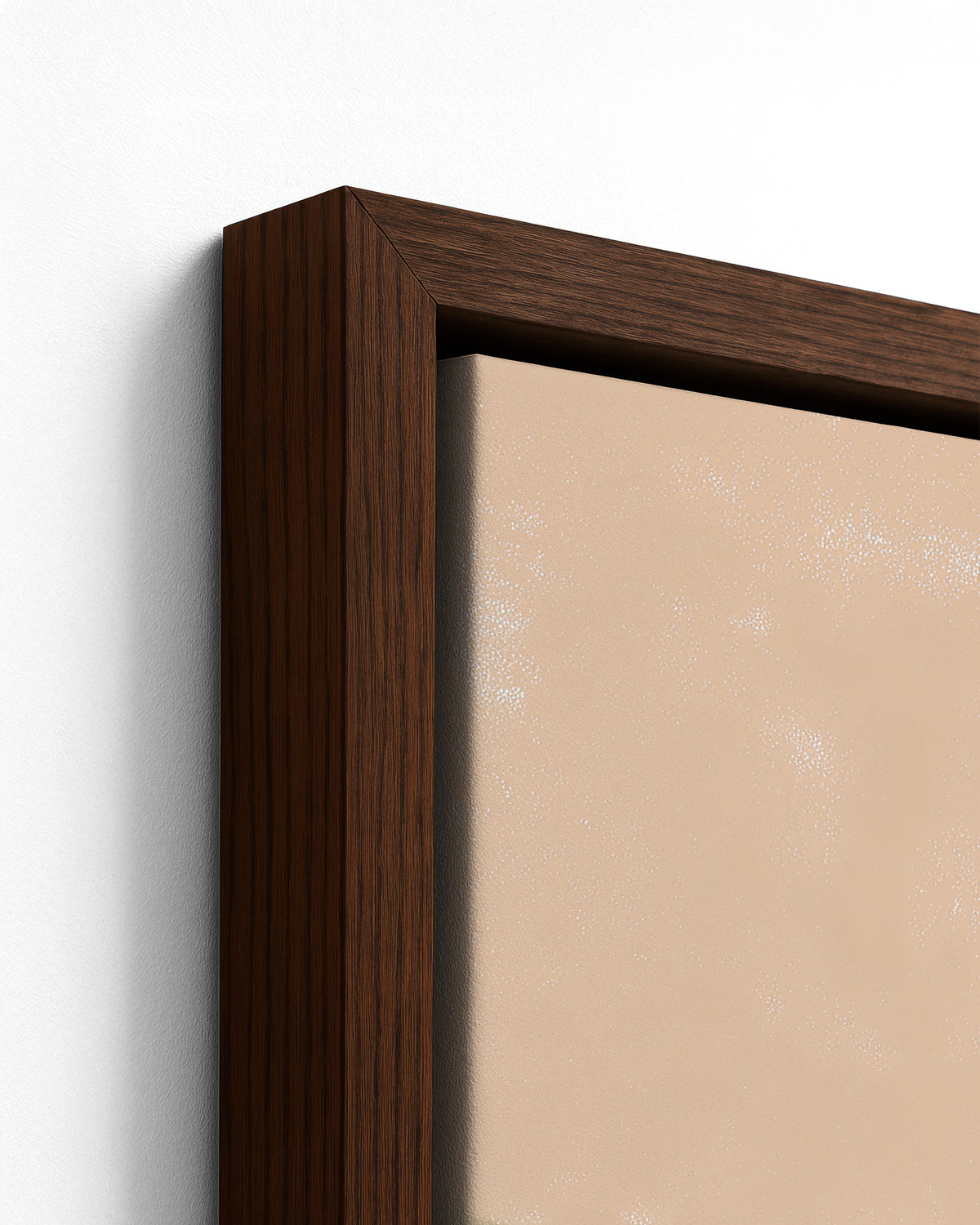 Her Mother's Hands - Dark Wood Framed Canvas Detail