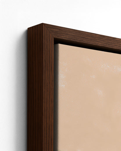 Her Mother's Hands - Dark Wood Framed Canvas Detail