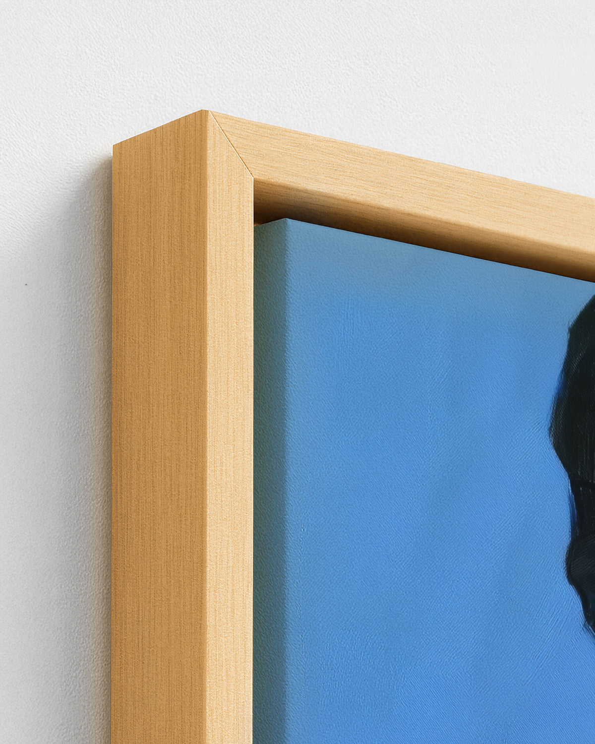 Tied in Blue - Wood Framed Canvas Detail