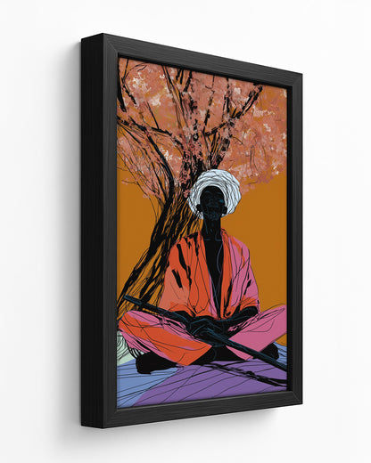 Lignum Vitae - Dark Wood Framed Canvas