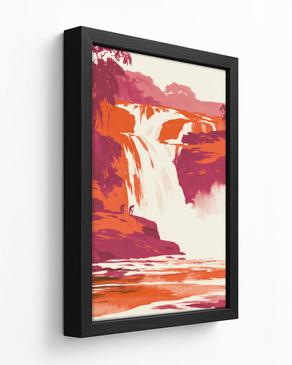Dunn's River - Dark Wood Framed Canvas