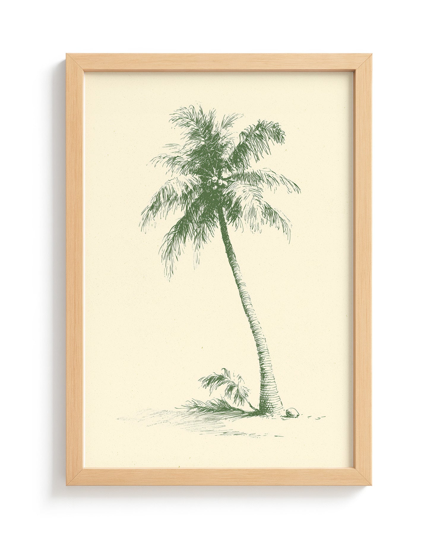 The Coconut Palm - Wood Frame