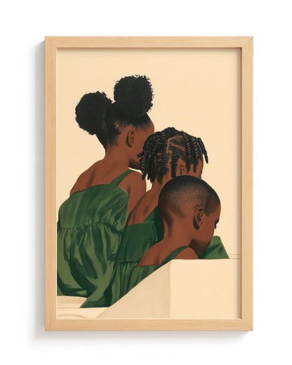 Three in a Row - Wood Frame