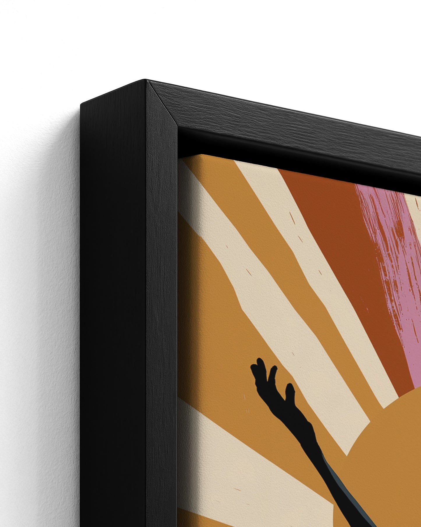 Give Thanks - Black Framed Canvas Detail