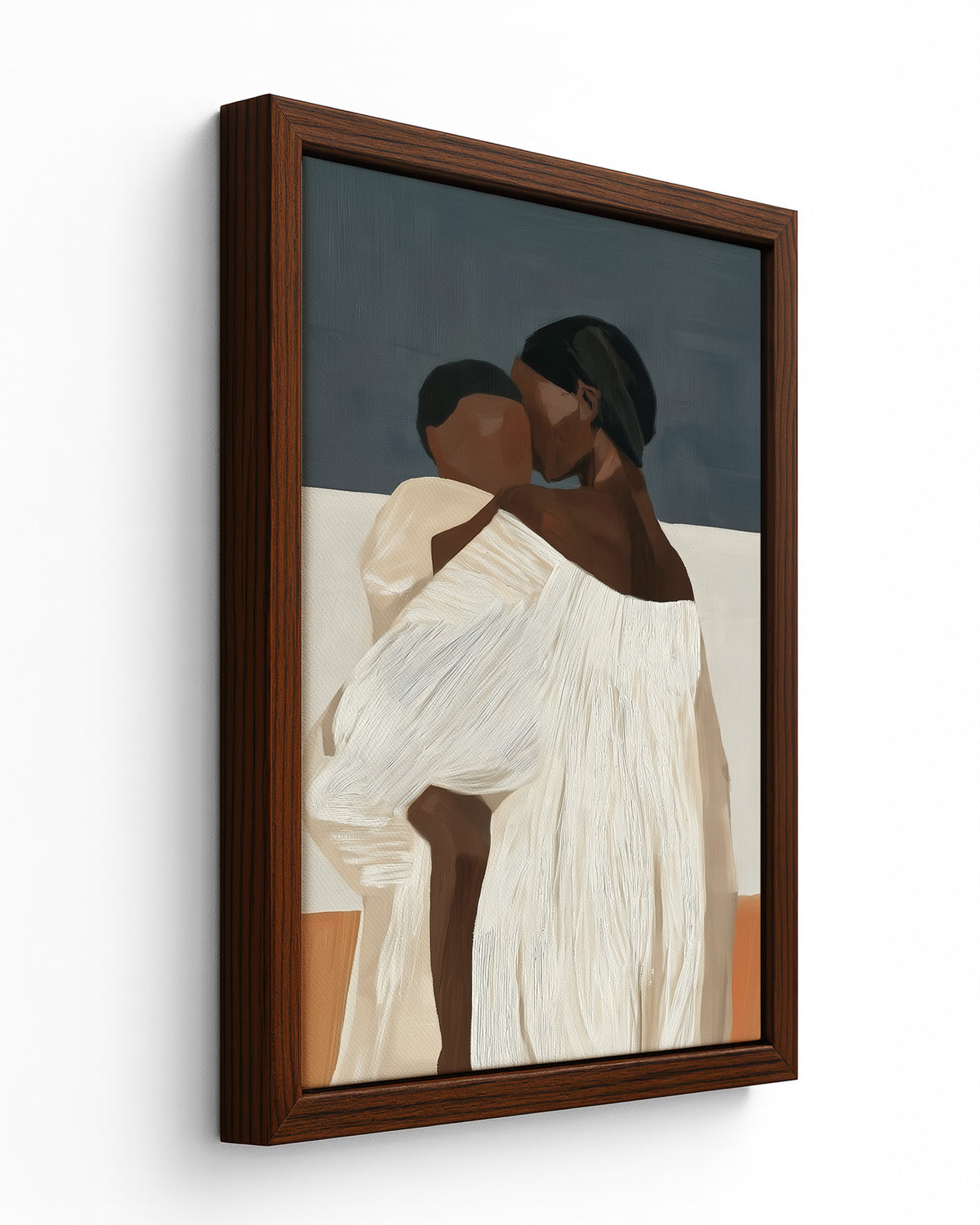 Wrapped Up - Dark Wood Framed Canvas