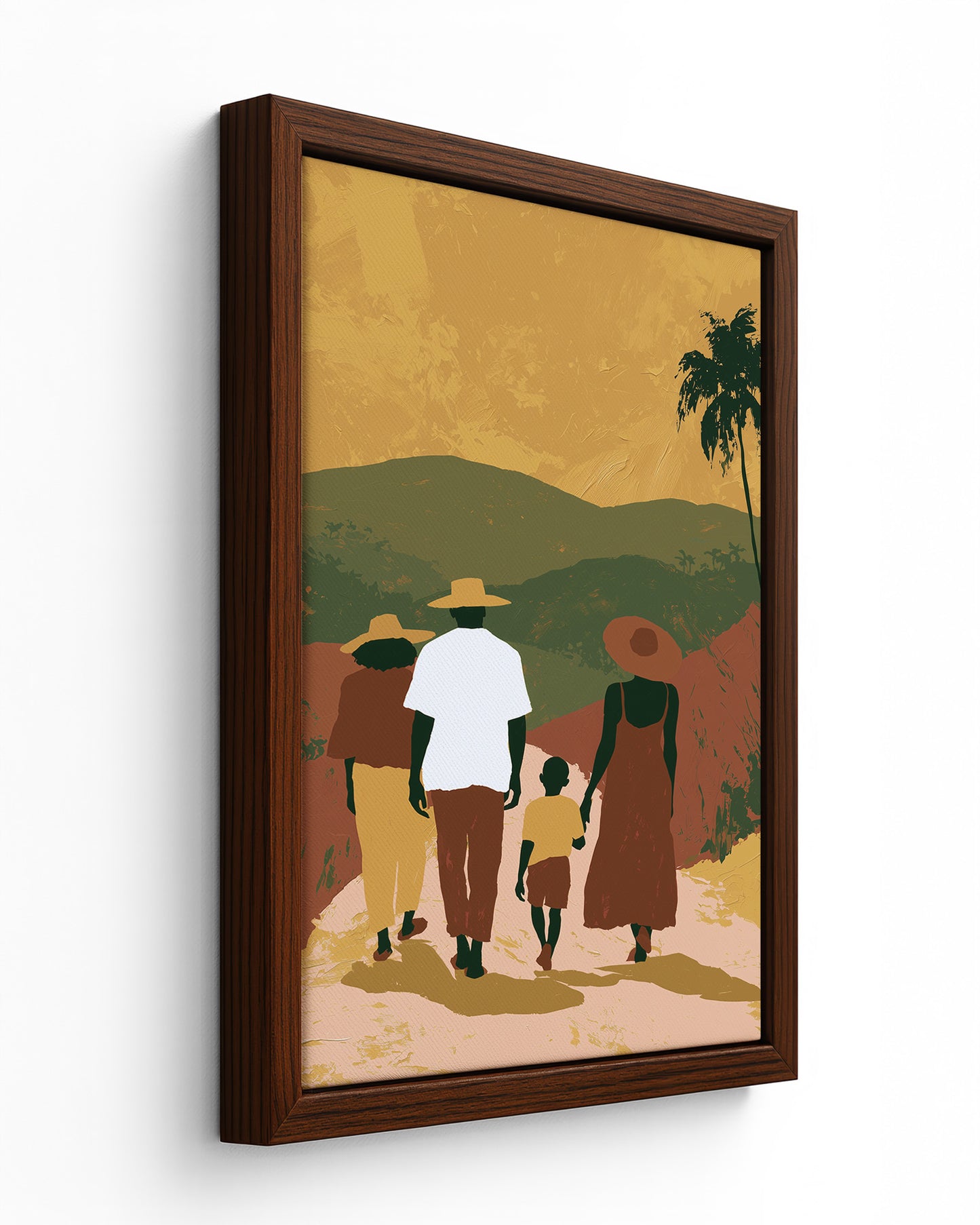 Sunday Walk - Black Framed Canvas
