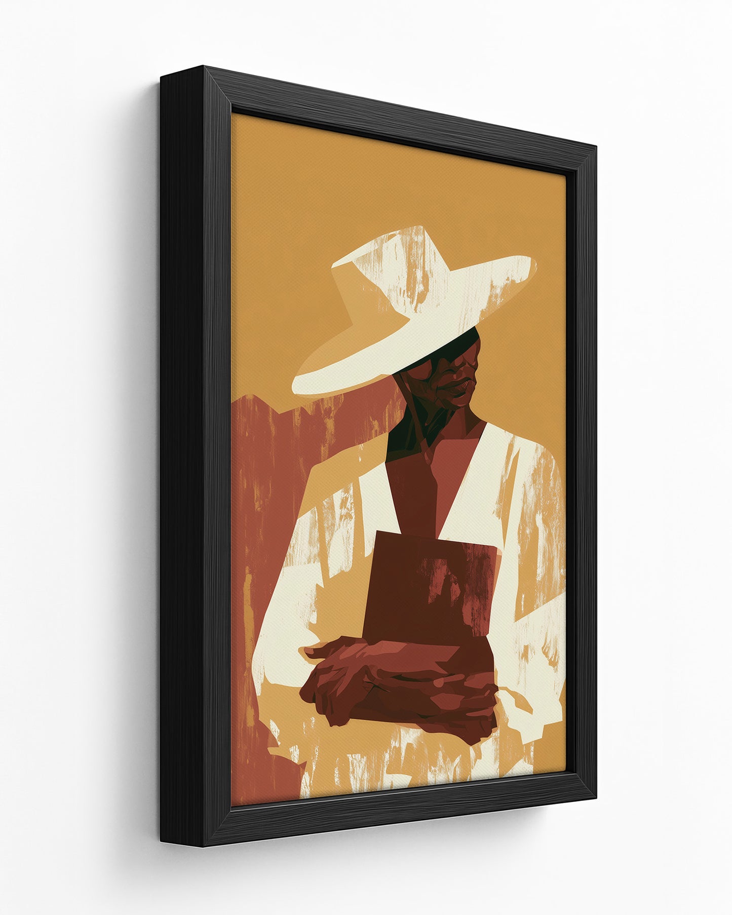 Sunday Best - Dark Wood Framed Canvas