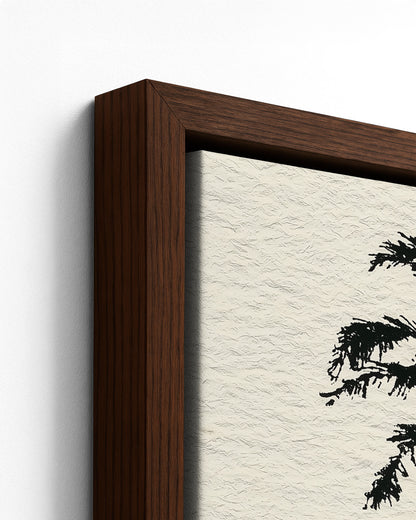 Barefoot Football - Dark Wood Framed Canvas Detail