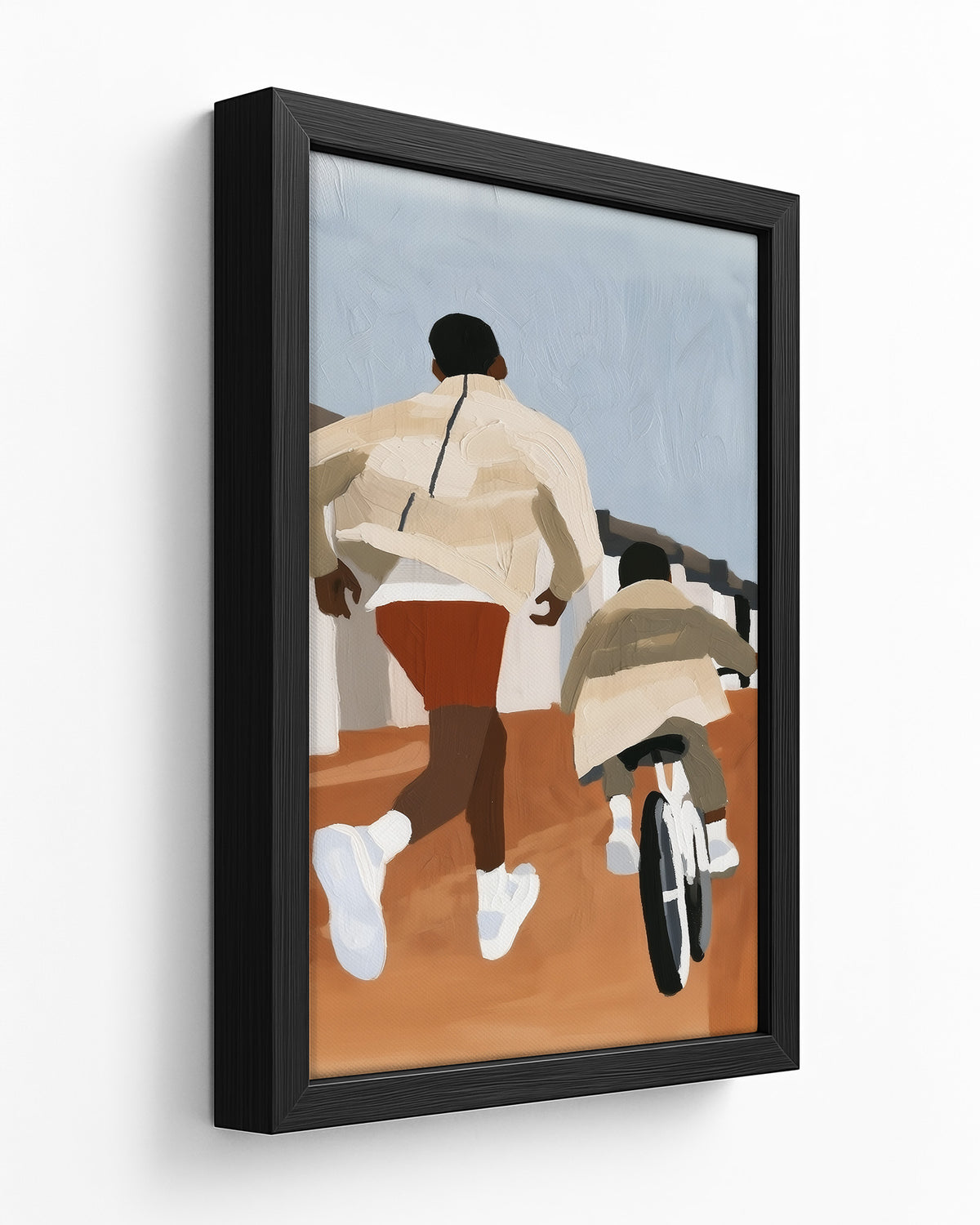 Keeping Up - Black Framed Canvas