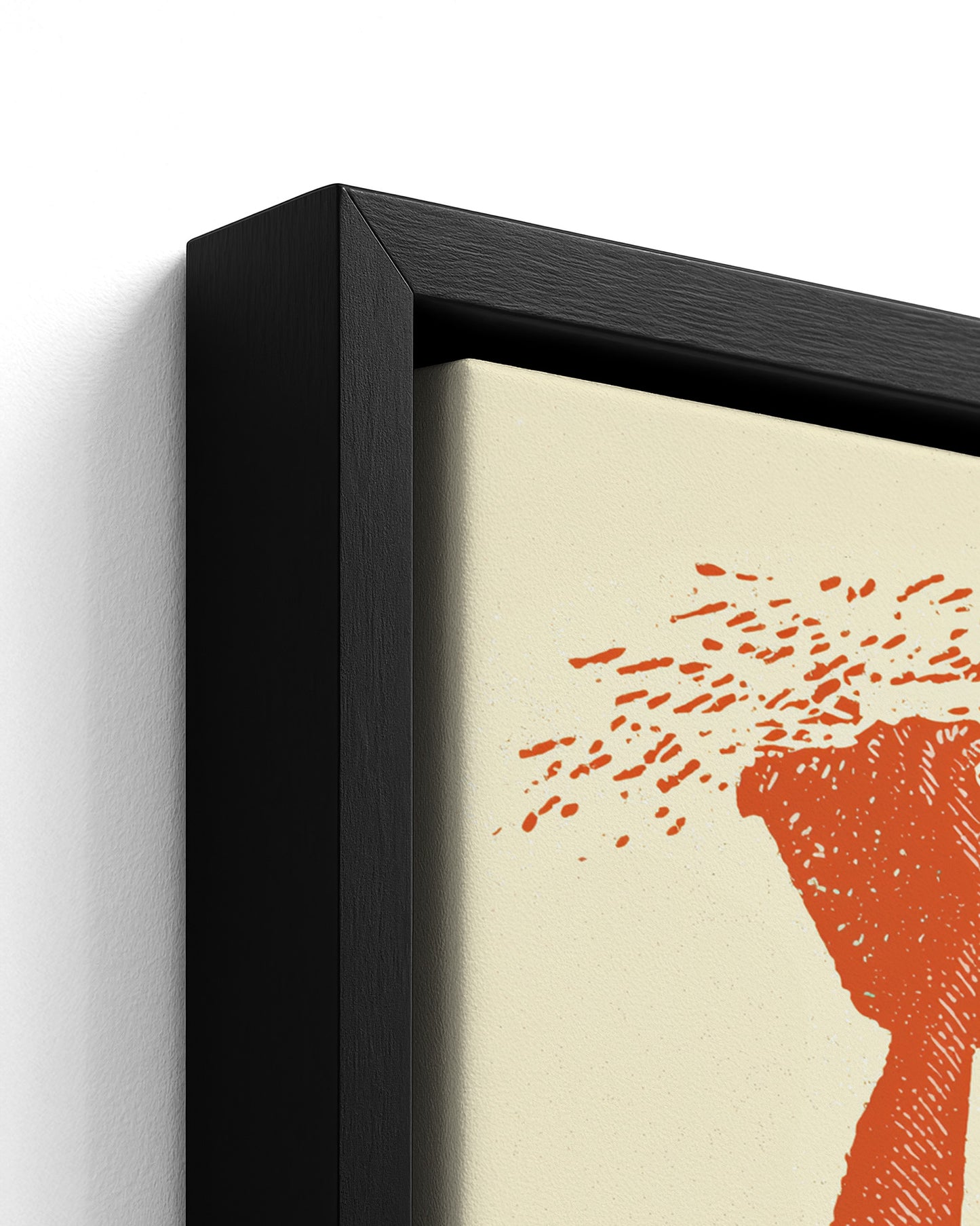 Market Day - Black Framed Canvas Detail