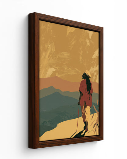 To the Hills - Black Framed Canvas