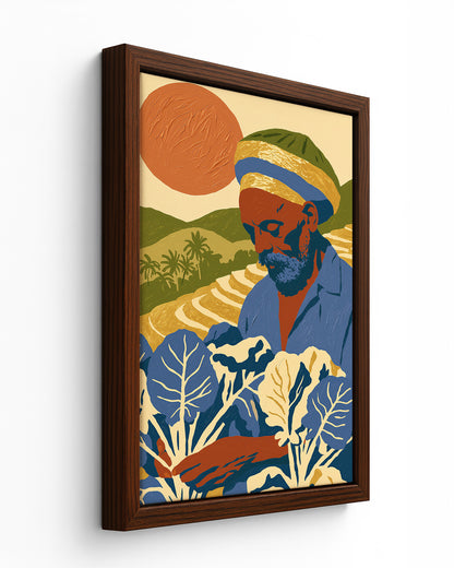Callaloo Morning - Black Framed Canvas