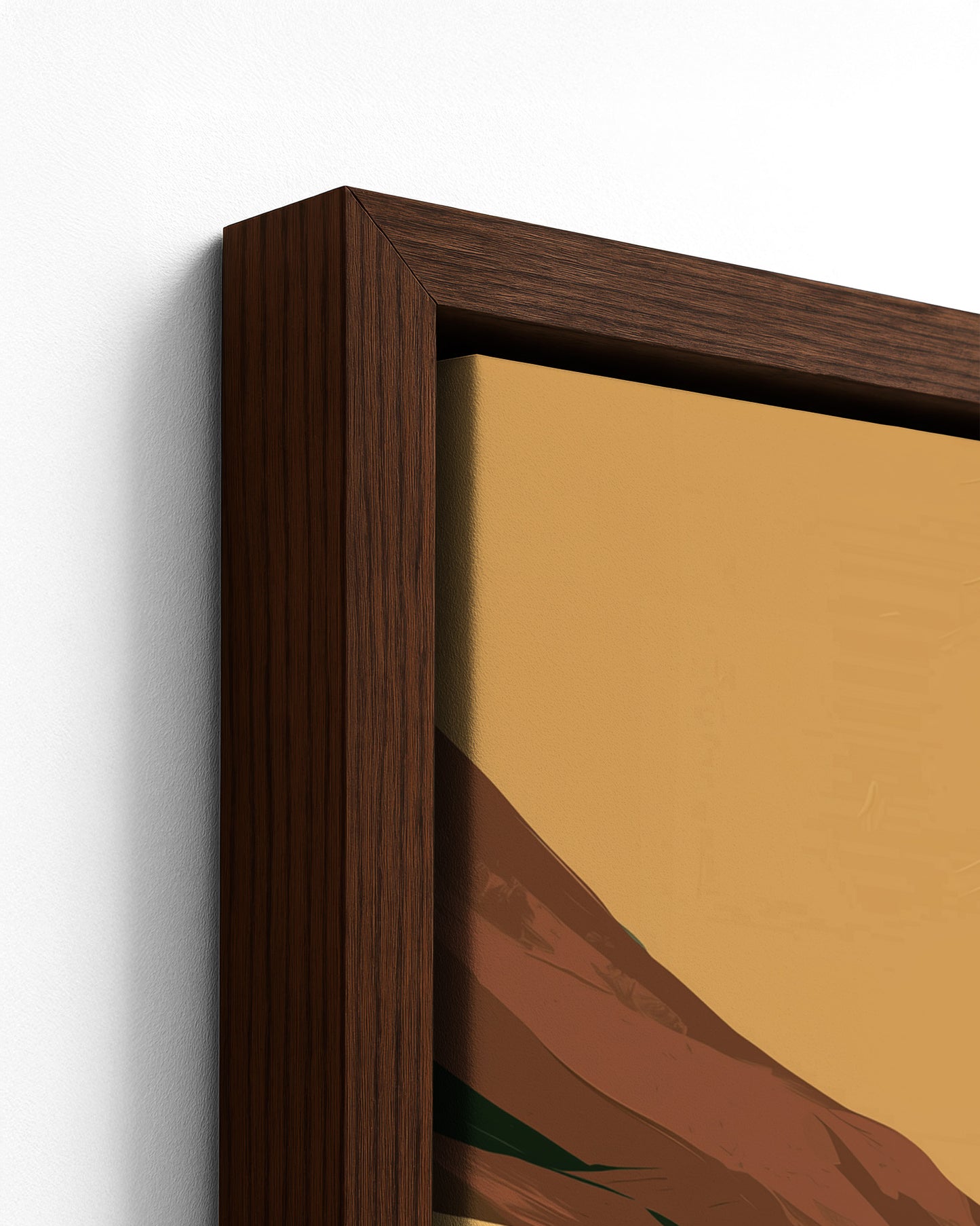 Thyme & Pepper - Dark Wood Framed Canvas Detail
