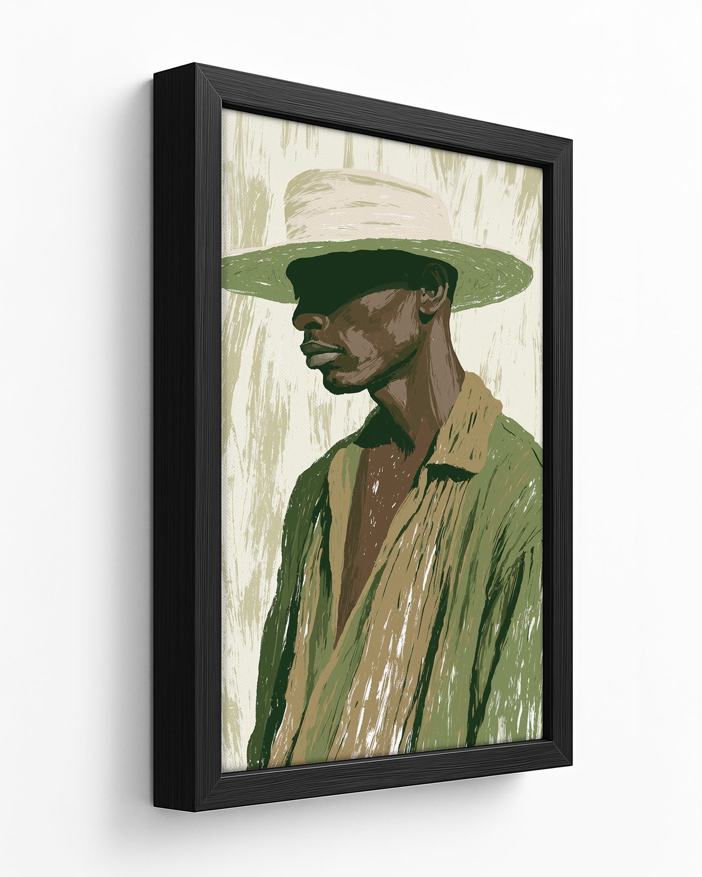 Cool Breeze - Dark Wood Framed Canvas