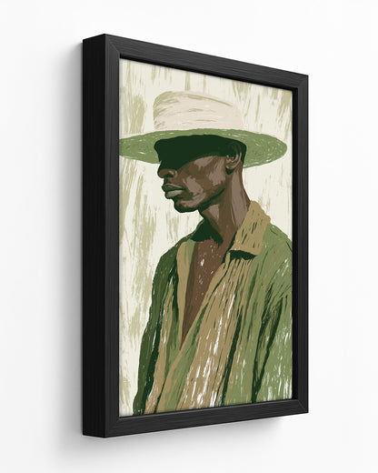 Cool Breeze - Dark Wood Framed Canvas