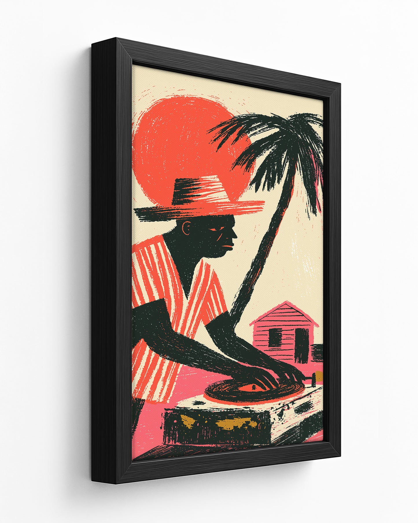 The Selector - Dark Wood Framed Canvas