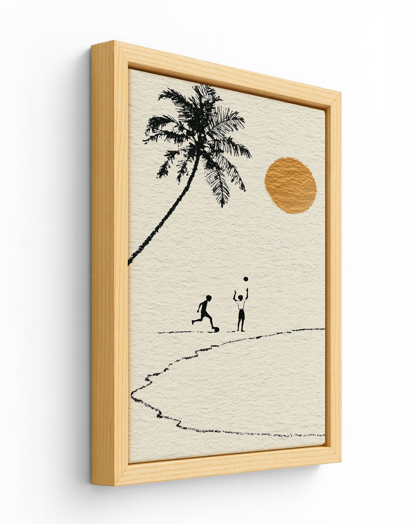 Barefoot Football - Wood Framed Canvas