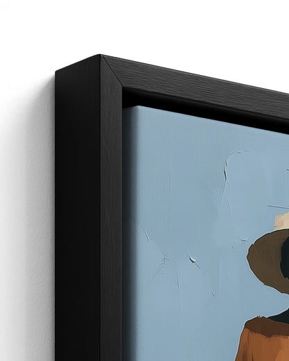 To Market - Black Framed Canvas Detail