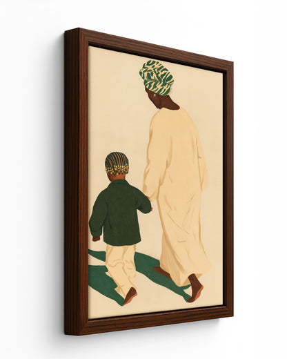 Church Bound - Dark Wood Framed Canvas