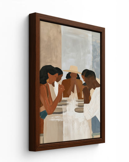 Say Grace - Dark Wood Framed Canvas