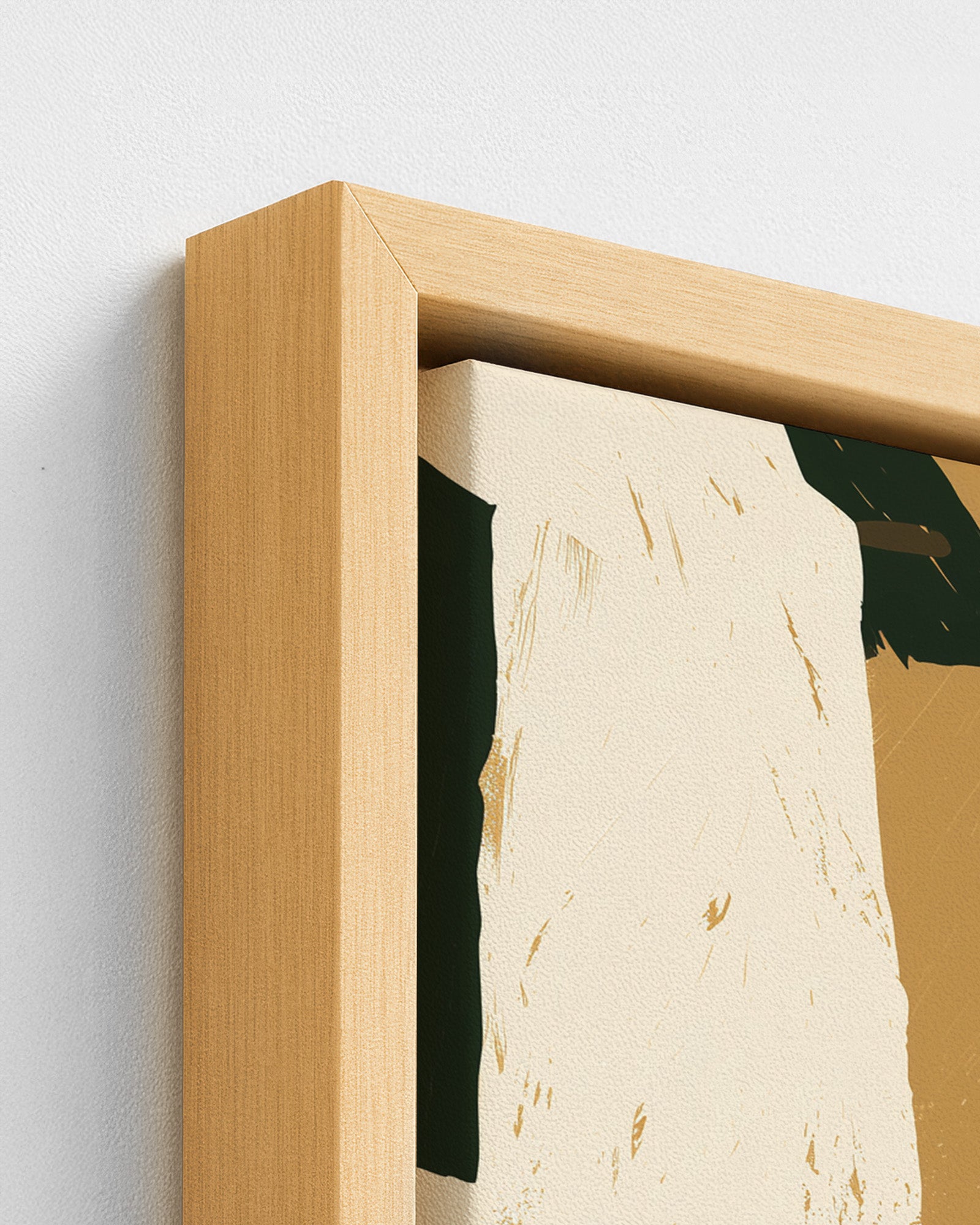 Blue Mountain Morning - Wood Framed Canvas Detail