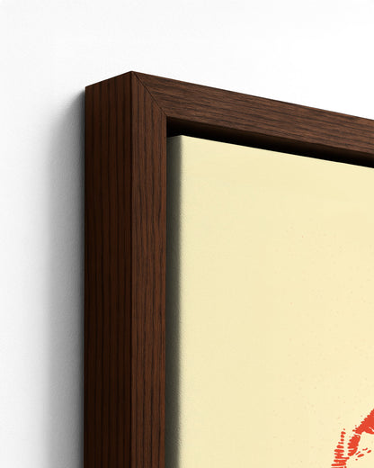 The Sound Man - Dark Wood Framed Canvas Detail