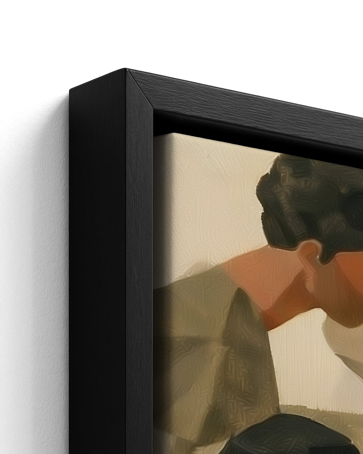 Sunday Spread - Black Framed Canvas Detail