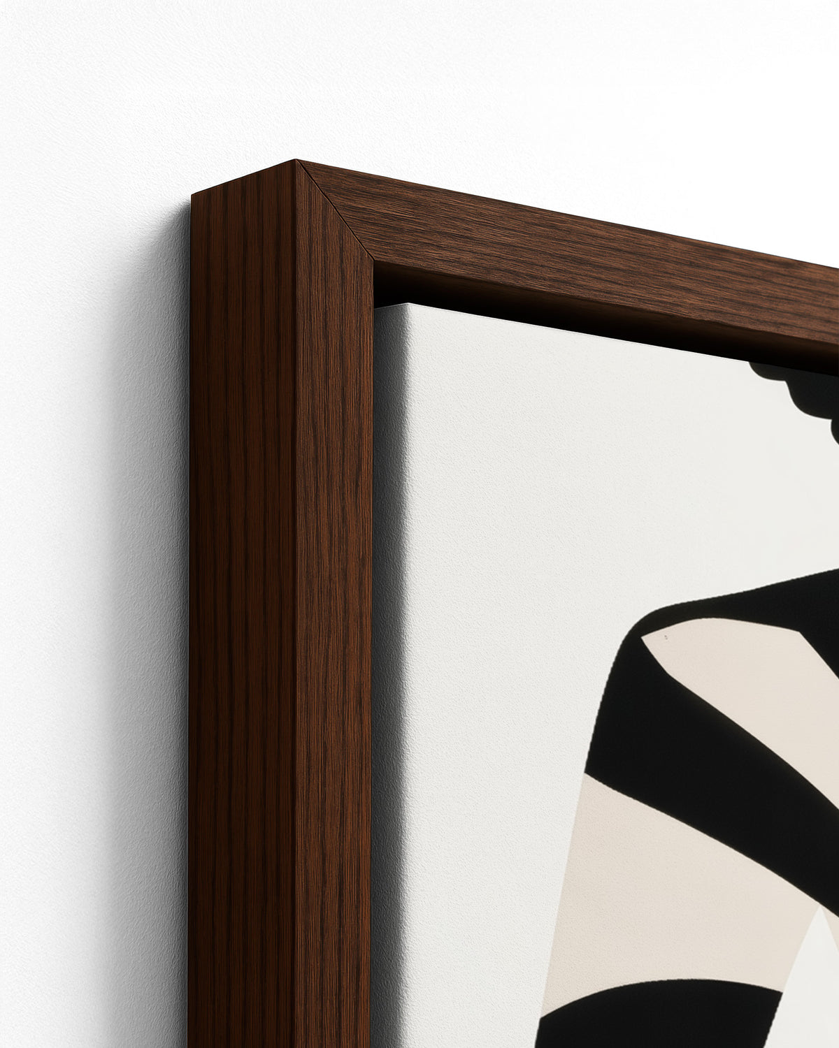 The Bearer - Dark Wood Framed Canvas Detail