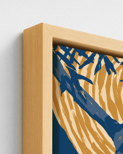 The Drummer - Wood Framed Canvas Detail