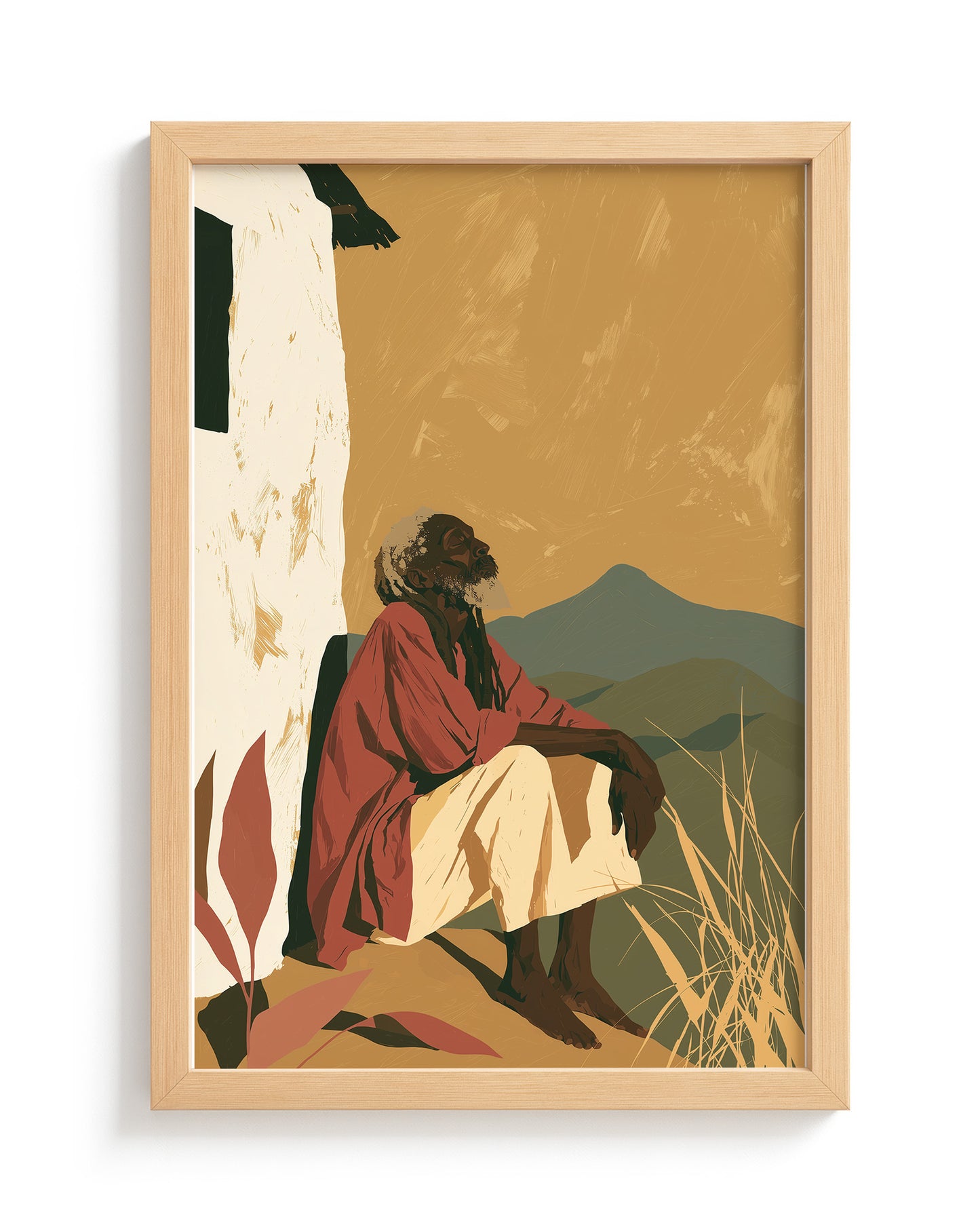 Blue Mountain Morning - Wood Frame