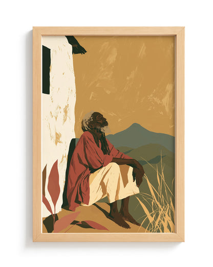 Blue Mountain Morning - Wood Frame