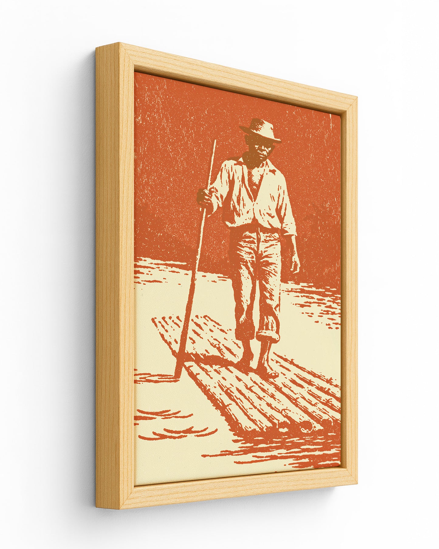 The Raftsman - Wood Framed Canvas