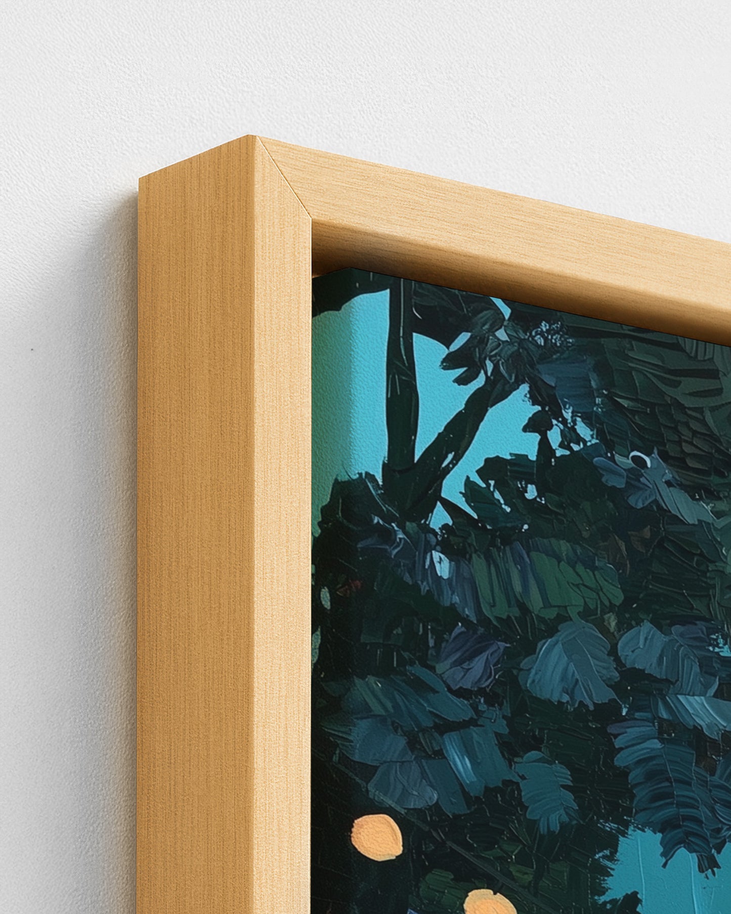 Smoke & Stars - Wood Framed Canvas Detail