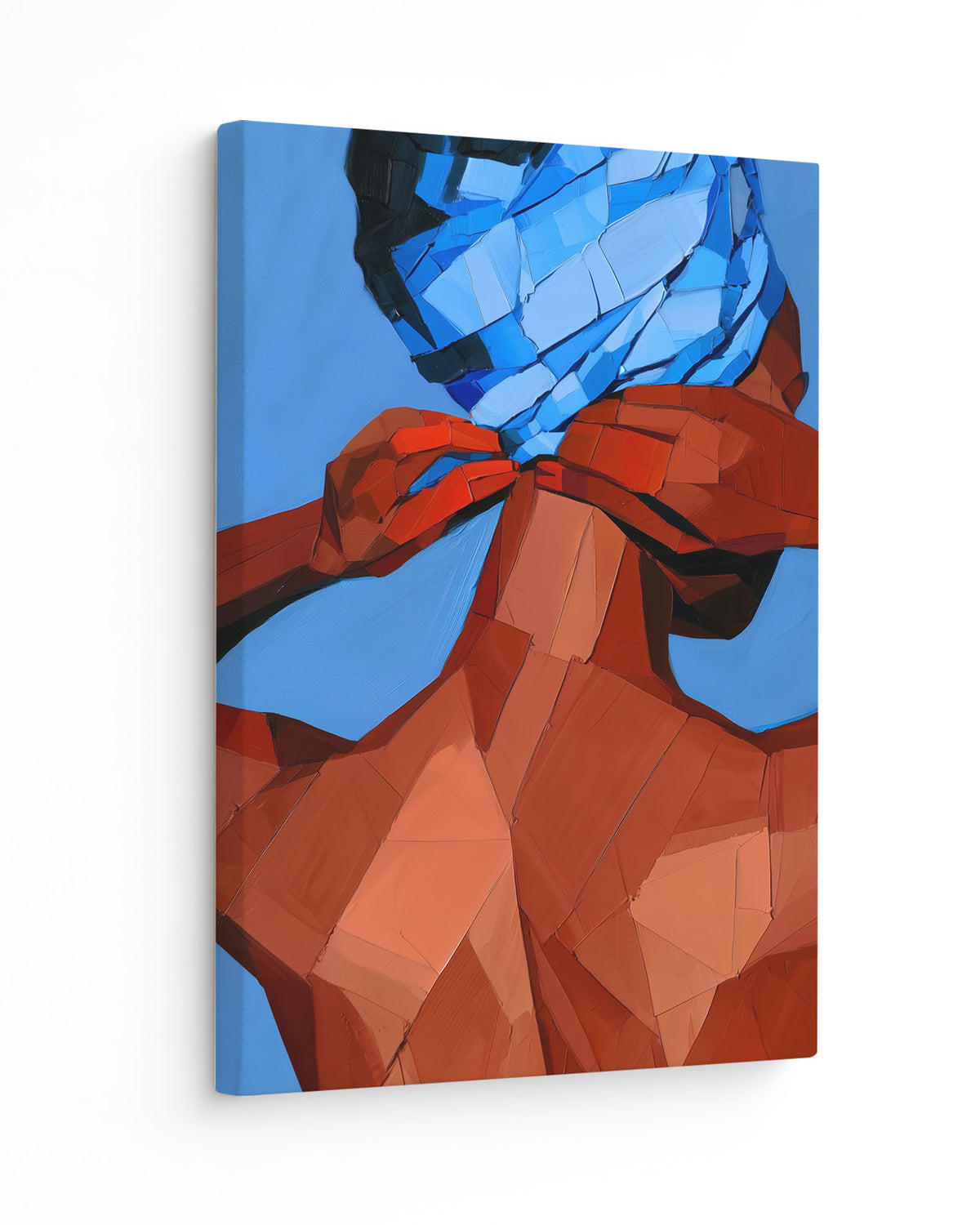 Tied in Blue - Slim Canvas