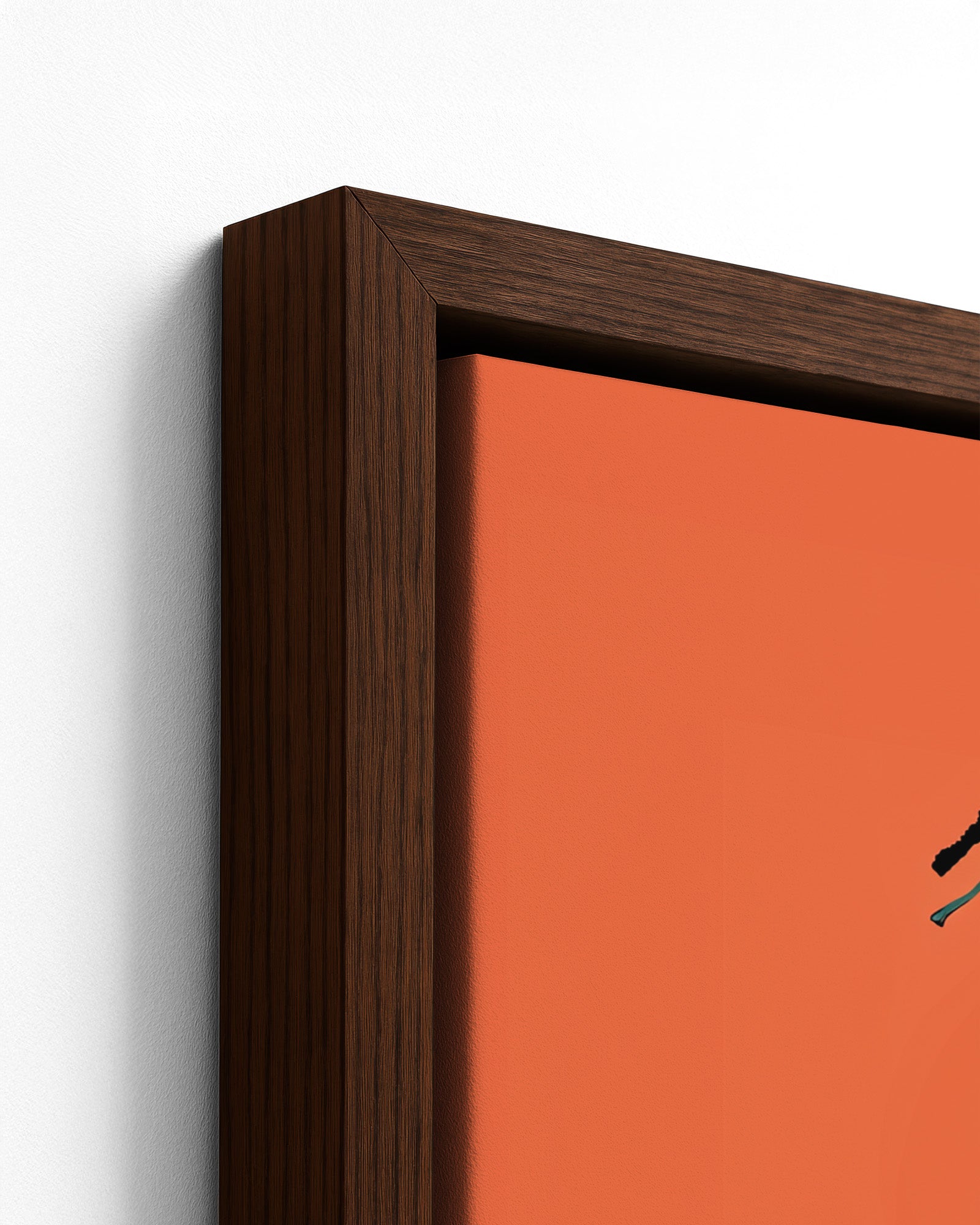 The Long Road Home - Dark Wood Framed Canvas Detail