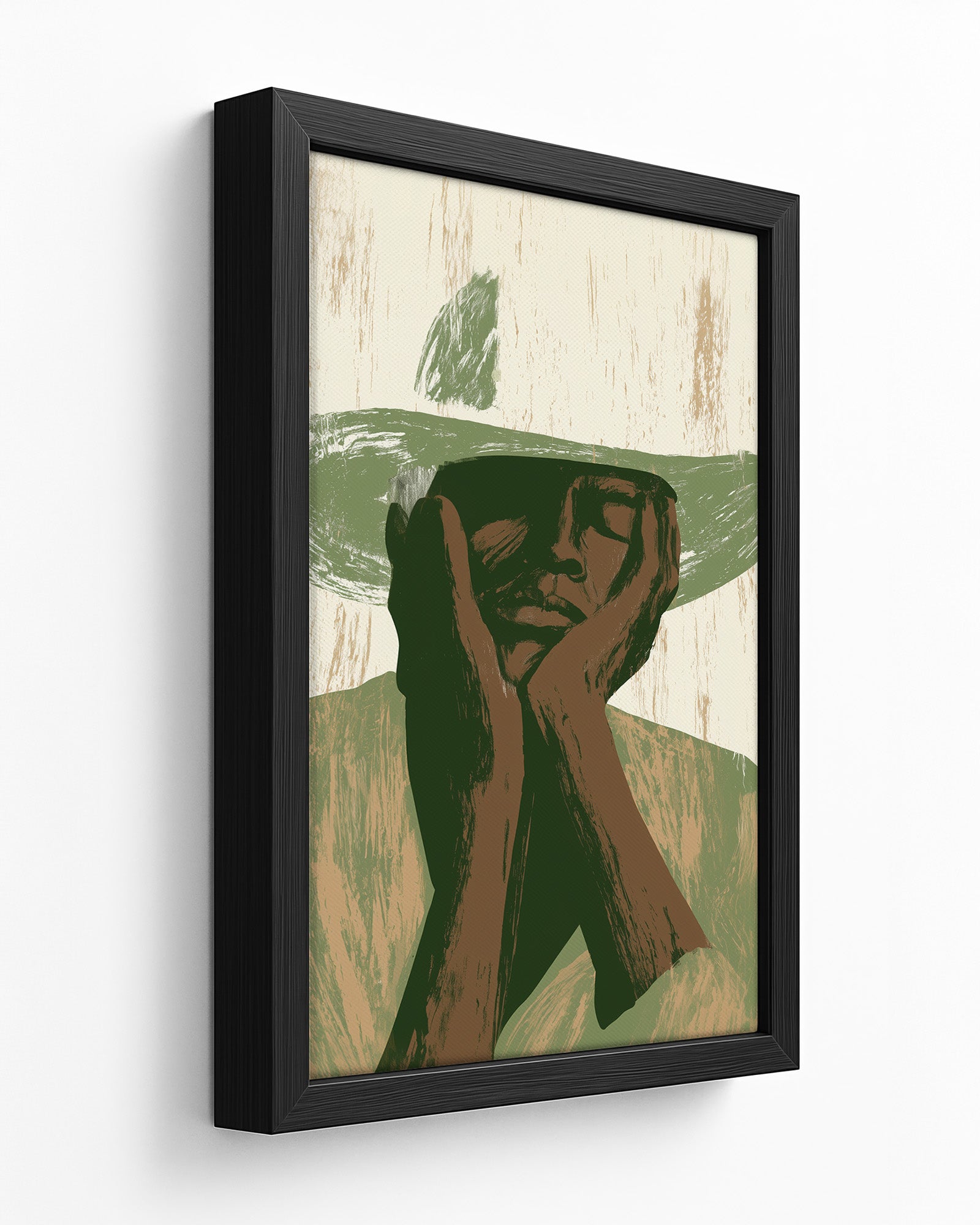Quiet Hour - Dark Wood Framed Canvas